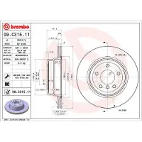 Brembo Bremsscheibe PRIME LINE - UV Coated 09.C315.11