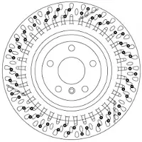 TRW Bremsscheibe DF6835S hinten, perforiert, geschlitzt, 1 Stück