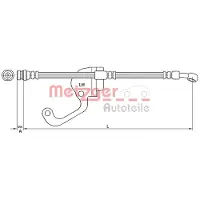 METZGER Bremsschlauch 4116229