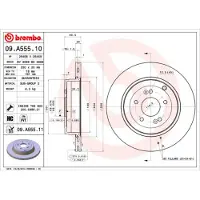 Brembo Bremsscheibe PRIME LINE - UV Coated 09.A555.11