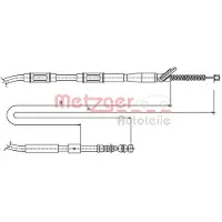 METZGER Handbremsseil Seilzug Feststellbremse für TOYOTA COROLLA Liftback (E11) Hinten Rechts 52.0246.1