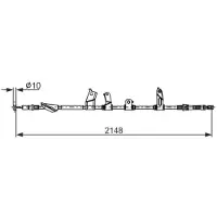 Bosch Seilzug, Feststellbremse 1987482914 für HONDA