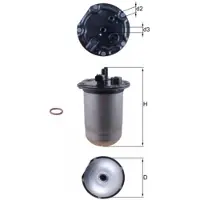 MAHLE ORIGINAL Kraftstofffilter [Hersteller-Nr. KL1132D] für Mercedes-Benz, Opel, Vauxhall, Fiat, Nissan, Renault