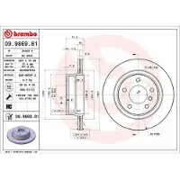 Brembo Bremsscheibe PRIME LINE - UV Coated 09.9869.81