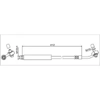 METZGER Autoteile Bremsschlauch [Hersteller-Nr. 4111356] für Chevrolet, Opel, Vauxhall