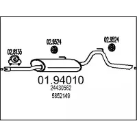 MTS Endschalldämpfer 0194010 für OPEL
