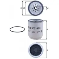 MAHLE ORIGINAL Kraftstofffilter anschraubbar Ø 111,5 mm für u.a. VOLVO FMX