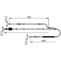 Bosch Seilzug, Feststellbremse [Hersteller-Nr. 1987482805] für Opel, Vauxhall