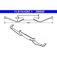 Ate Feder, Bremssattel 11811603671 für VAG