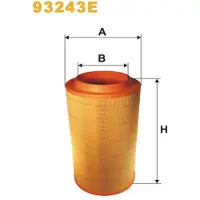 WIX FILTERS Luftfilter 93243e 267mm für DAF