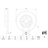 Bosch Bremsscheibe 0 986 479 E65 vorne, voll, 1 Stück