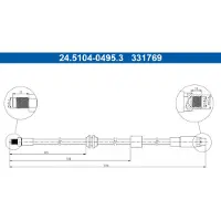 Ate Bremsschlauch 24.5104-0495.3