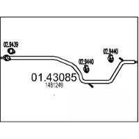 MTS Abgasrohr FORD 01.43085 1481249