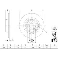 Bosch Bremsscheibe 0 986 479 J51, 1 Stück