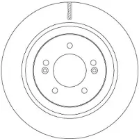 TRW Bremsscheibe DF6959 hinten, belüftet, hochkarbonisiert, 1 Stück