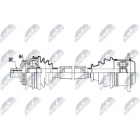 NTY NPW-AU-102 Antriebswelle Vorne Rechts für AUDI A6 Avant (4B5, C5) A6 Limousine (4B2, C5)