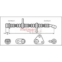 METZGER Bremsschlauch 4113500
