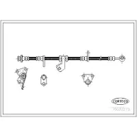 CORTECO Bremsschlauch ERSTAUSRÜSTERQUALITÄT [Hersteller-Nr. 19032273] für Honda, Mg, Rover