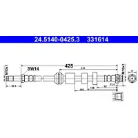 Ate 24.5140-0425.3 Bremsschlauch