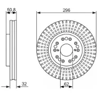 Bosch Bremsscheibe 0 986 479 485 vorne, belüftet, 1 Stück