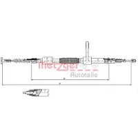 METZGER Handbremsseil Seilzug Feststellbremse für ALFA ROMEO 147 (937) Hinten Links 251.34