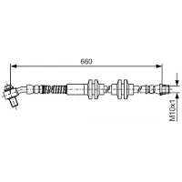 Bosch Bremsschlauch [Hersteller-Nr. 1987481A48] für Vauxhall, Opel