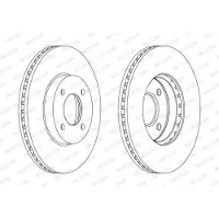 FERODO Bremsscheiben DDF2068C vorne, belüftet, 2 Stück