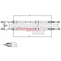METZGER Autoteile Seilzug, Feststellbremse [Hersteller-Nr. 11.5453] für Ford, Mazda