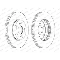 FERODO Bremsscheiben DDF1557C vorne, belüftet, 2 Stück