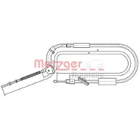 METZGER Handbremsseil Seilzug Feststellbremse passend für MERCEDES-BENZ A-Klasse (W169) Vorne 10.9335