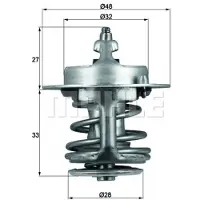 MAHLE ORIGINAL Thermostat, Kühlmittel TX 63 83