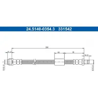 Ate Bremsschlauch 24.5140-0354.3