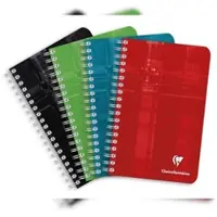 Clairefontaine 10x Notizbuch mit Doppelspirale 11x17cm, 50 Blatt 90g, französische Lineatur - Sortiert 68681C