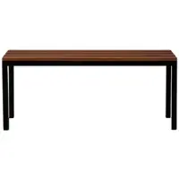 Proregal Sitzbank Seal | Freistehend | Schwarz/Buche | Ohne Rückenlehne | HxBxT 40x100x40 cm | Holz
