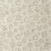 Home Fashion , Embossed Stars almond geprägt, Lunch-Servietten 33 cm x 33 cm, im Viertelfalz, 16 Stück pro Pack, 12 Pack pro Karton