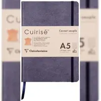 Clairefontaine 3x Notizbuch flexibel Cuirisé TM 72 Blatt liniert, A5 - 14,8x21cm - Petroleum 400094C