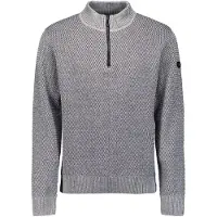 No-excess Pullover Half Zipper 2 Coloured Melange Grey Melange Größe: XL | Pullover Outlet | Herren | Grau