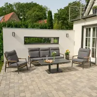 Siena Garden Roma Loungeset mit Lifttisch