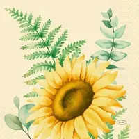 Duni Tissue-Serviette 33 x 33 cm Sunflower dreams 3-lagig, 500 Stk/Krt (10 x 50 Stk)