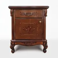 Casa Padrino Luxus Barock Nachtkommode Dunkelbraun H. 72,5 cm - Barock Möbel
