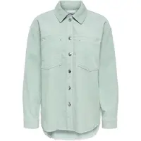 ONLY Hemdbluse "ONLMAIKO-BITTEN L/S CORD SHACKET CC PNT" mit Brusttaschen, leicht ausgefranster Saum