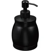 Relaxdays 2x Seifenspender Edelstahl 390ml schwarz Schwarz