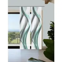 Vision S Schiebegardine "CARA", grün (mint), B:60cm H:260cm, Polyester, Gardinen, Schiebegardine, Schiebevorhang,Bambusoptik,Digitaldruck,SET