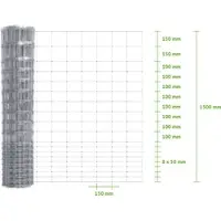 MR-Zaun Wildzaun Knotengeflecht 150/19/15 L