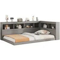MODFU Couchtisch Wohnzimmertisch mit Glasoberfläche,Kaffeetisch mit LED-Stimmungsbeleuchtung,Beistelltisch mit 2 Schubladen und Stauraum,Weiß