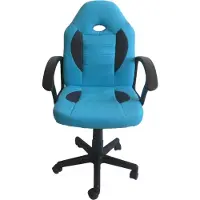 HTI Schreibtischstuhl Junior höhenverstellbar ergonomischer Drehstuhl Hellblau