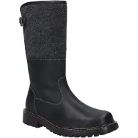 Josef seibel Winterstiefel "Chance 41", Herren, Gr. 39, Lammfell, schwarz, Filz, Leder, Schuhe Winterstiefel, Biker Boots, Schnürstiefel, Snowboots mit Lammfell gefüttert