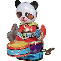 Goki Blechspielzeug - Pandabär mit Trommel