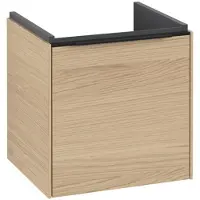 Villeroy & Boch Subway 3.0 Waschbeckenunterschrank, eine Tür Anschlag links, 423x429x378mm, C58101VJ, Farbe: Front/Korpus: Nordic Oak, Griff: Volcano Black