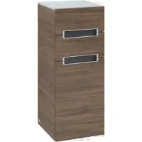 Villeroy & Boch Subway 2.0 Seitenschrank, eine Tür Anschlag links, 2 Schubladen, Glass White, A7121SVH
